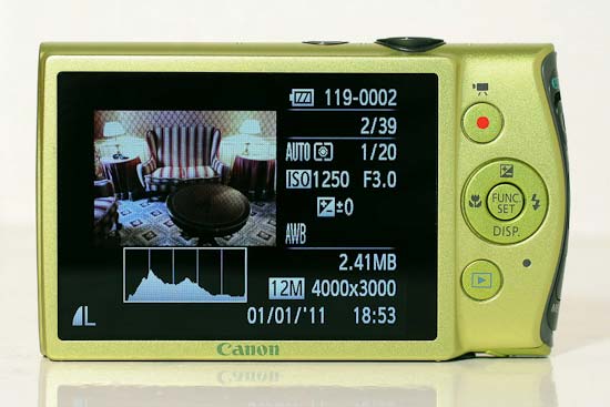 Canon Ixus 230 HS compacta color verde