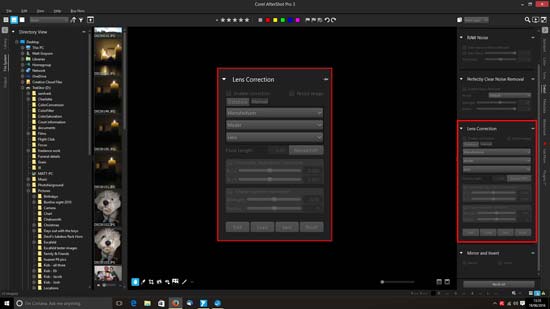 corel aftershot 3 lens profiles