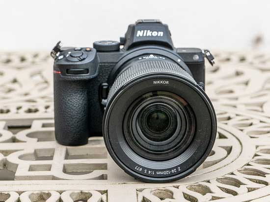 Black Nikon Z7 II Mirrorless Camera with Z 24-120mm f/4 S Lens at