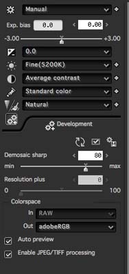 Silkypix Developer Studio - Adjustments