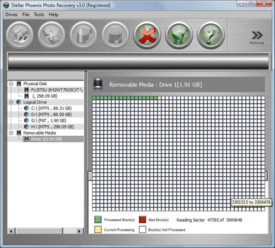 Stellar Phoenix  Photo Recovery - Main Interface