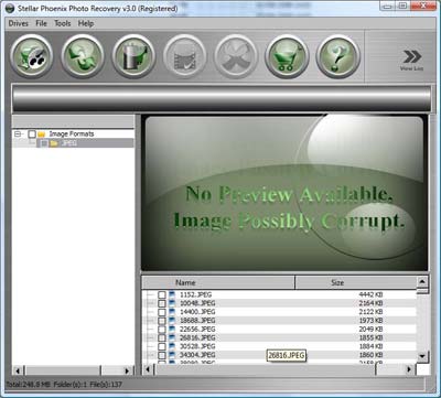 Stellar Phoenix  Photo Recovery - Main Interface